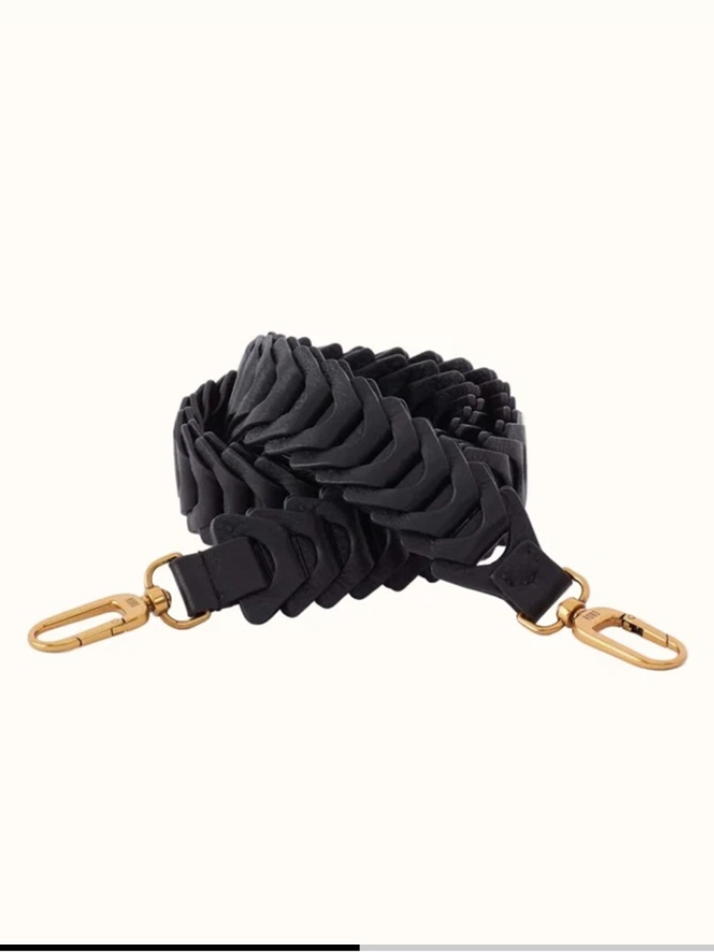 HOBO Leather Link Strap Black Braided Leather Replacement Strap for Purse Tote